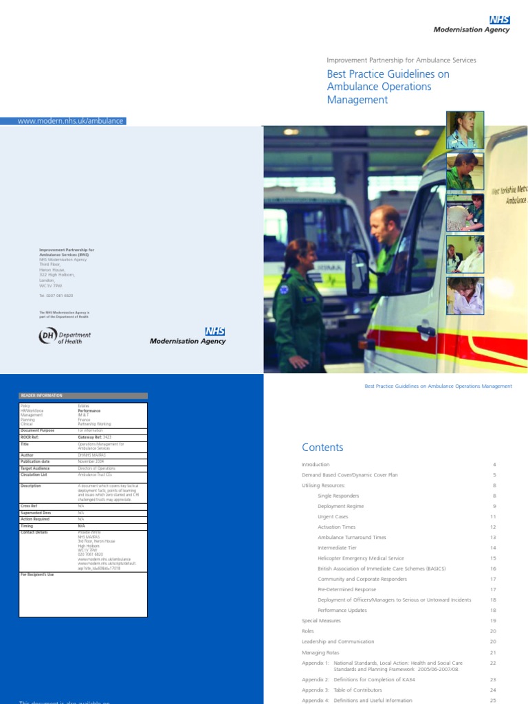 Best Practices for Ambulance Operations | PDF