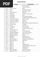 Karaoke by Artist PDF | PDF | Recorded Music | Singles (Music)