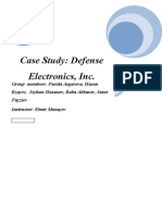 Case Study: Defense Electronics, Inc.