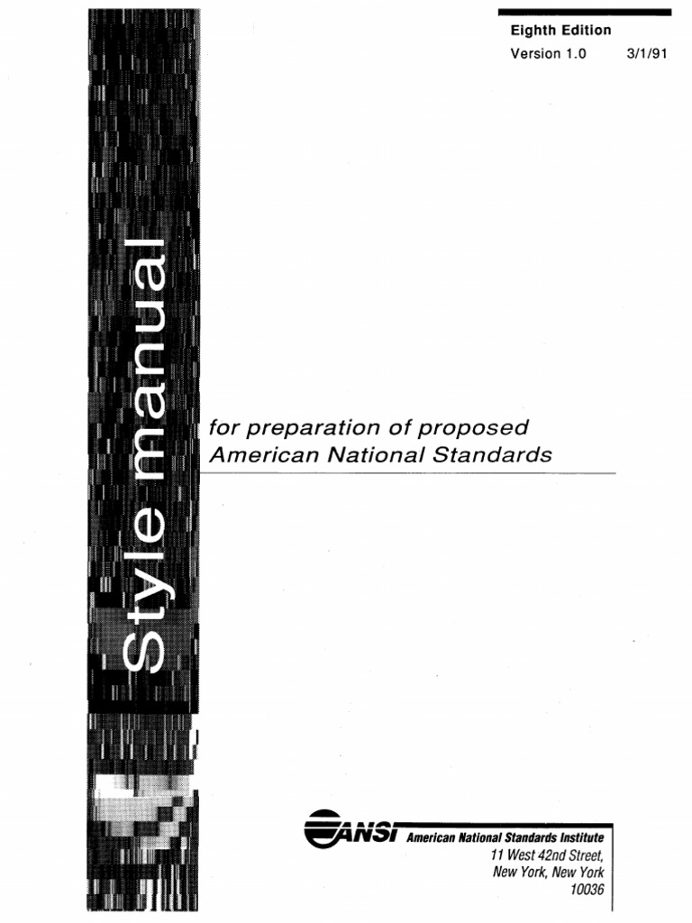 ANSI Style Manual | PDF
