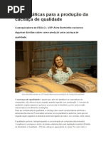 Boas Práticas Para a Produção Da Cachaça de Qualidade