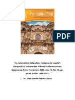 Fabelo Corzo, José R. La Colonialidad Del Poder y La Lógica Del Capital - Perspectiva, Perú, 2013, No. 16