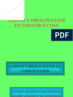 Costos y Presupuestos de Obra