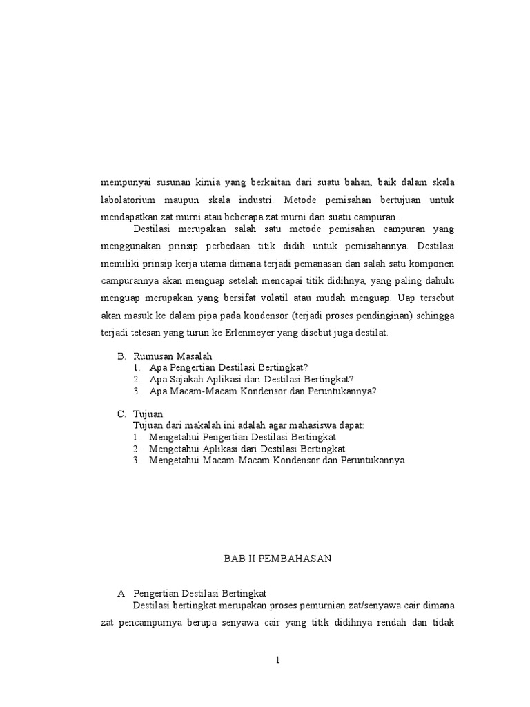 Makalah Destilasi Bertingkat