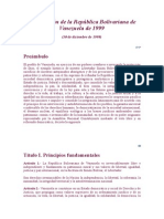 Constitución de La República Bolivariana de Venezuela de 1999