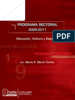 Programa Sectorial Educacion Cultura y Deporte