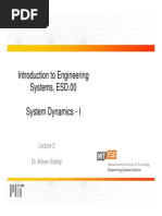 Introduction To Engineering Systems, ESD.00 System Dynamics - I