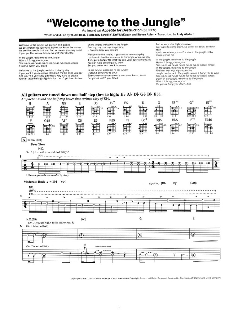 welcome to the jungle guitar pro tab download