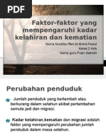 Download Faktor-faktor Yang Mempengaruhi Kadar Kelahiran Dan Kematian by Suzilawati Mohamad SN263019755 doc pdf