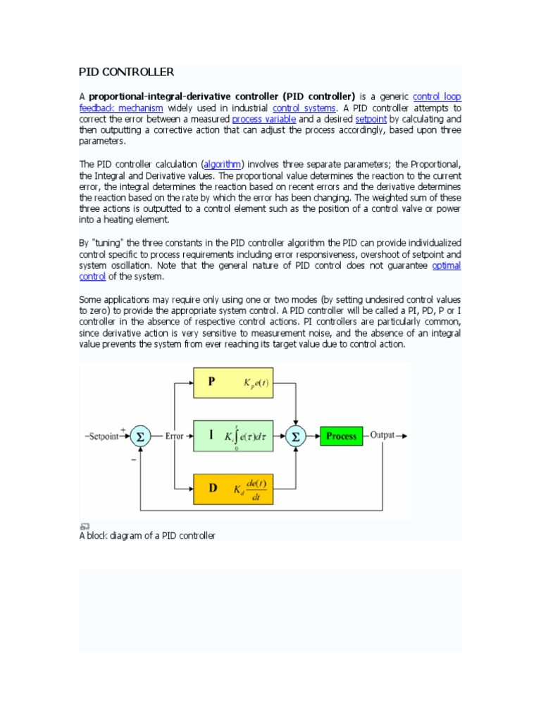 PID Controller | PDF | Control Theory | Control System