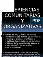 experiencias comunitarias y organizativas