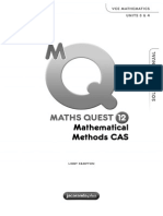 Maths Quest 12 Mathematical Methods CAS Solutions Manual