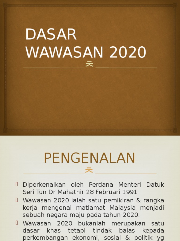 Dasar Wawasan 2020  PDF