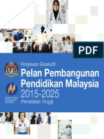 RINGKASAN EKSEKUTIF PELAN PEMBANGGUNAN PENDIDIKAN MALAYSIA 2015-2025