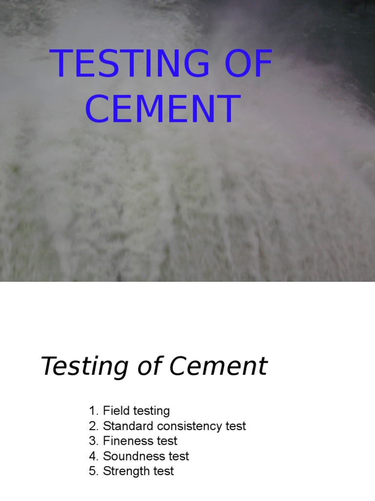 Testing of Cement | PDF | Building Materials | Water