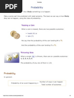 Probability: Tossing A Coin