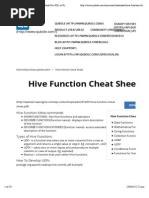 Hive Cheat Sheet - Quick Reference