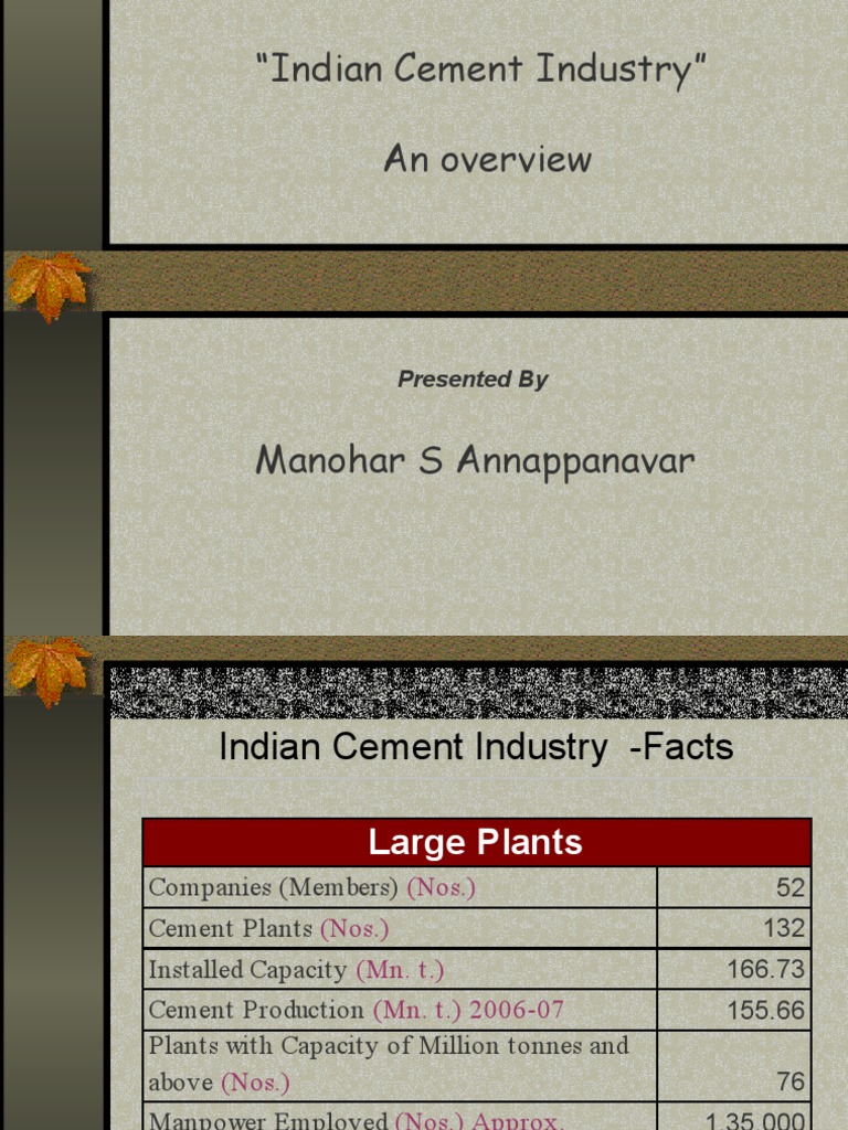 Indian Cement Industry Overview | PDF | Companies Of Asia | Industries
