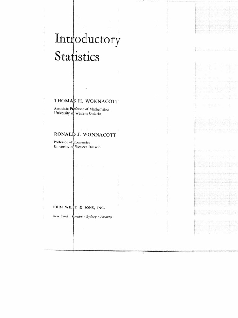 Introductory Statistics | PDF | Median | Variance