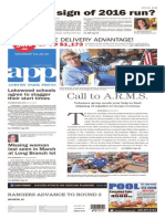 Asbury Park Press Front Page, Saturday, April 25, 2015