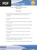 Download X Bio Ch4 Management of Natural Resources Chapter Notes by Suparna SN26304245 doc pdf
