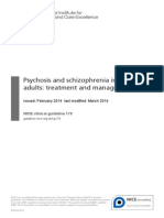 Schizophrenia NICE guidelines