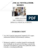 Modes of Mechanical Ventilation A