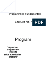 Programming Fundamentals - Lecture 01
