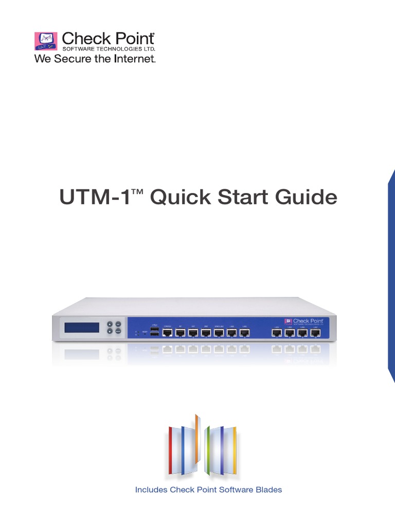 UTM-1 Quick Start Guide: Includes Check Point Software Blades | PDF |  Internet Protocols | Trademark