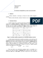 Medidas de Tensão e Frequência Com o Osciloscópio