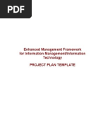 Enhanced Management Framework For Information Management/Information Technology Project Plan Template