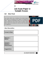 Beacon Mock Paper 2 Writing Sample Essays PDF