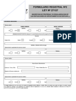 Formulario Nº2 Ley 27157 Michel