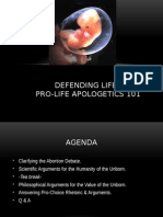 Defending Life: Pro-Life Apologetics 101