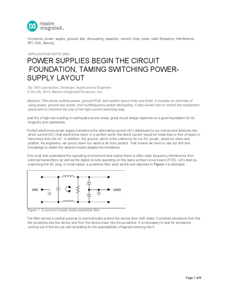 Switching Power Supply Layout | PDF | Capacitor | Power Supply
