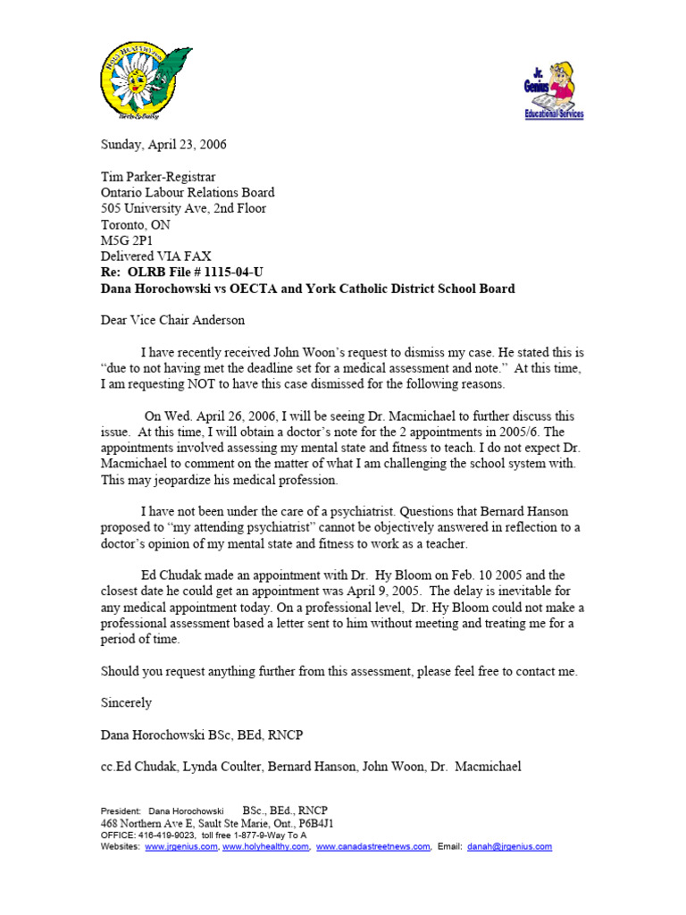 Response to OLRB Case Dismissal Request | PDF | Self-Improvement