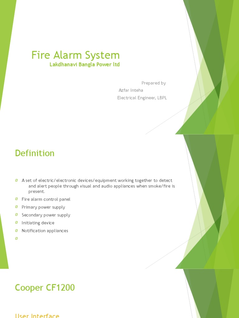 Cooper CF1200 Fire Alarm System Overview | PDF | Technology & Engineering