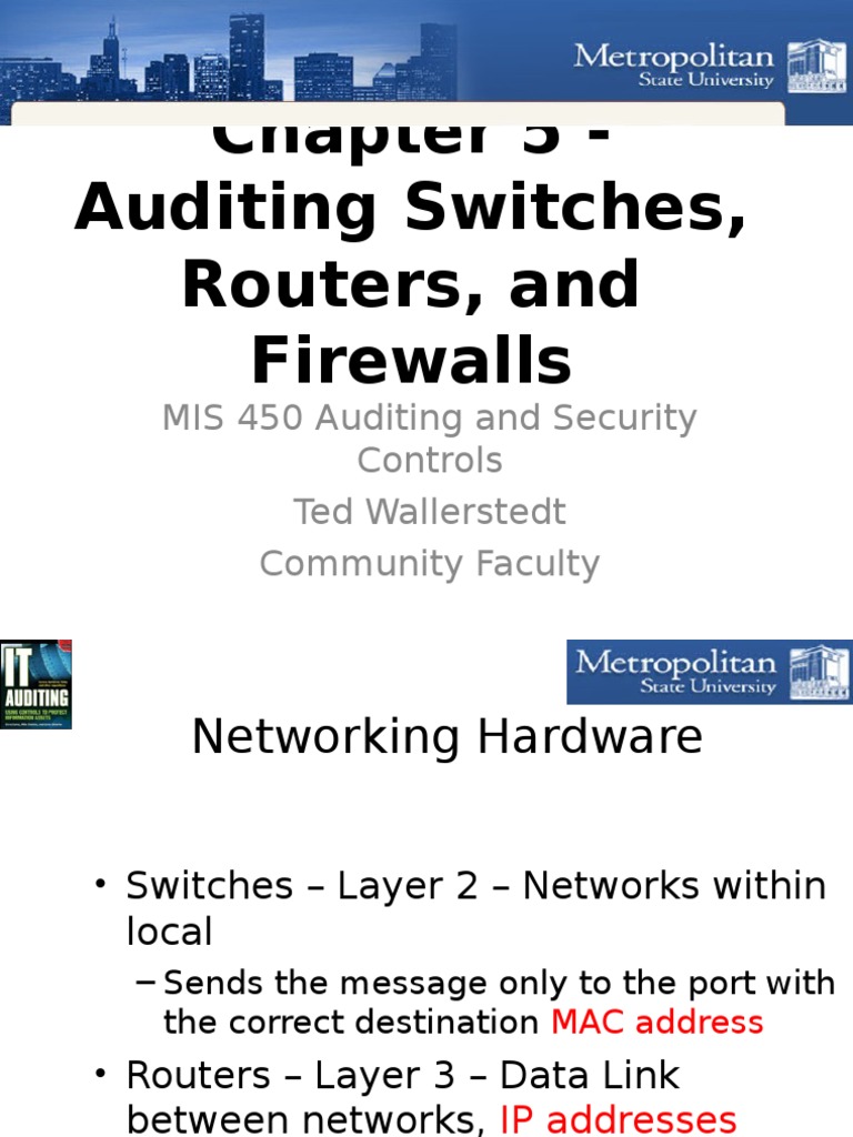 Chapter 5 Auditing Switches, Routers, and Firewalls PDF Osi Model