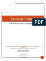 Educación Global Acerca Del Imperativo Homogeneizante