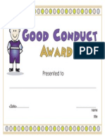 good conduct award