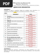 Ejercicios Estadistica