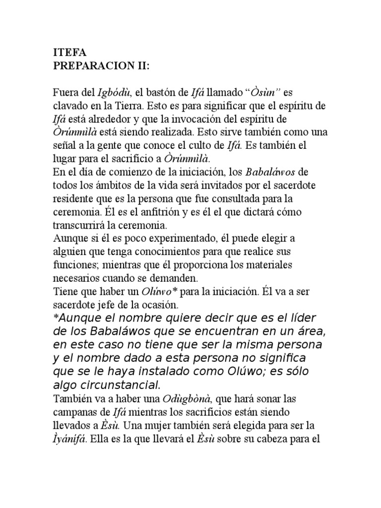 ITEFA Preparacion 2 | PDF
