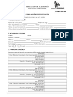 Formulario Unico de Postulacion Ma-001