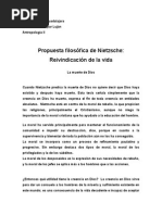 Propuesta Filosófica de Nietzsche.
