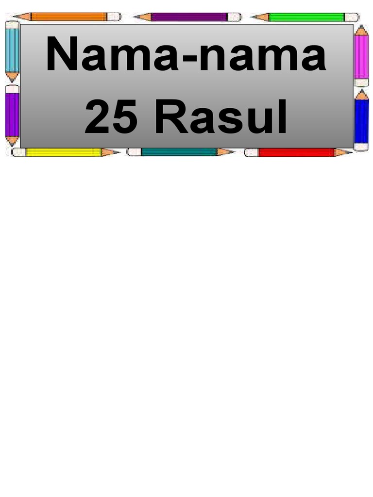 Nama2 25 Rasul Pdf