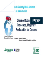 Diseño Robusto de Procesos, Mejora y Reducción de Costes.2010