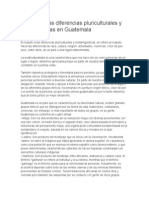 Respeto a Las Diferencias Pluriculturales y Multilingüístas en Guatemala