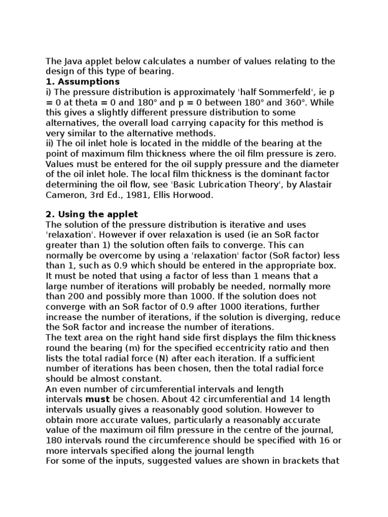 Design Procedure For Journal Bearings PDF Bearing (Mechanical