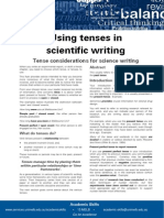 Using Tenses in Scientific Writing Update 051112