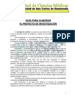 Guia para Elaboracion Del Proyecto de Investigacion Programa de Maestrias y Especialides Eep 20131